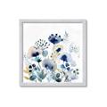 Picture of Ink Blue Flowers I  _GroupedProduct_Square_Framed_Matted_
