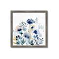 Picture of Ink Blue Flowers I  _GroupedProduct_Square_Framed_Matted_