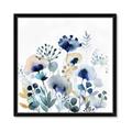 Picture of Ink Blue Flowers I  _GroupedProduct_Square_Framed_Matted_