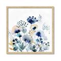 Picture of Ink Blue Flowers I  _GroupedProduct_Square_Framed_Matted_