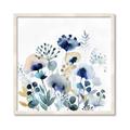 Picture of Ink Blue Flowers I  _GroupedProduct_Square_Framed_Matted_