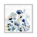 Picture of Ink Blue Flowers I  _GroupedProduct_Square_Framed_Matted_