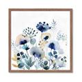 Picture of Ink Blue Flowers I  _GroupedProduct_Square_Framed_Matted_
