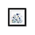 Picture of Ink Blue Flowers I  _GroupedProduct_Square_Framed_Matted_
