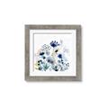Picture of Ink Blue Flowers I  _GroupedProduct_Square_Framed_Matted_