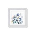 Picture of Ink Blue Flowers I  _GroupedProduct_Square_Framed_Matted_