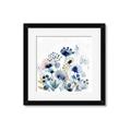 Picture of Ink Blue Flowers I  _GroupedProduct_Square_Framed_Matted_