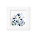 Picture of Ink Blue Flowers I  _GroupedProduct_Square_Framed_Matted_