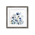 Picture of Ink Blue Flowers I  _GroupedProduct_Square_Framed_Matted_
