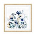 Picture of Ink Blue Flowers I  _GroupedProduct_Square_Framed_Matted_