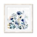 Picture of Ink Blue Flowers I  _GroupedProduct_Square_Framed_Matted_