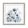 Picture of Ink Blue Flowers I  _GroupedProduct_Square_Framed_Matted_
