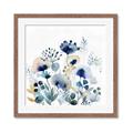 Picture of Ink Blue Flowers I  _GroupedProduct_Square_Framed_Matted_