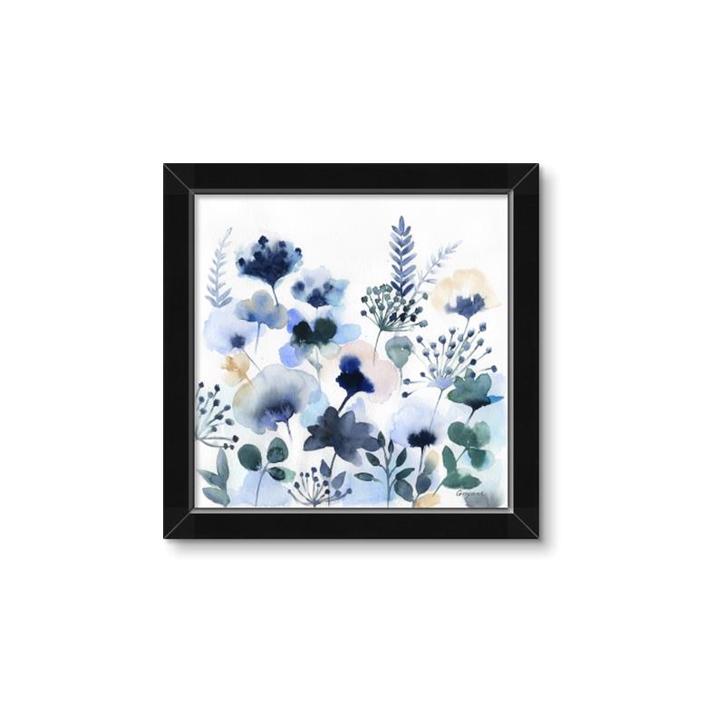 Picture of Ink Blue Flowers II  _GroupedProduct_Square_Framed_Matted_