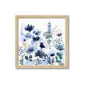 Picture of Ink Blue Flowers II  _GroupedProduct_Square_Framed_Matted_