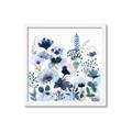 Picture of Ink Blue Flowers II  _GroupedProduct_Square_Framed_Matted_