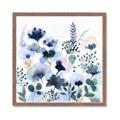 Picture of Ink Blue Flowers II  _GroupedProduct_Square_Framed_Matted_