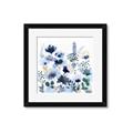 Picture of Ink Blue Flowers II  _GroupedProduct_Square_Framed_Matted_