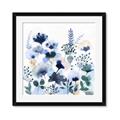 Picture of Ink Blue Flowers II  _GroupedProduct_Square_Framed_Matted_