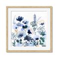 Picture of Ink Blue Flowers II  _GroupedProduct_Square_Framed_Matted_