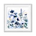 Picture of Ink Blue Flowers II  _GroupedProduct_Square_Framed_Matted_