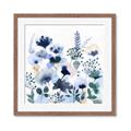Picture of Ink Blue Flowers II  _GroupedProduct_Square_Framed_Matted_