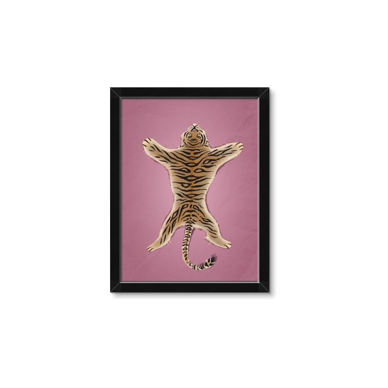 Picture of Tiger on Pink _GroupedProduct_Rectangle_Portrait_Framed_Matted_