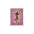 Picture of Tiger on Pink _GroupedProduct_Rectangle_Portrait_Framed_Matted_