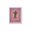 Picture of Tiger on Pink _GroupedProduct_Rectangle_Portrait_Framed_Matted_