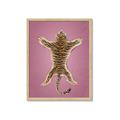 Picture of Tiger on Pink _GroupedProduct_Rectangle_Portrait_Framed_Matted_