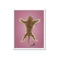 Picture of Tiger on Pink _GroupedProduct_Rectangle_Portrait_Framed_Matted_