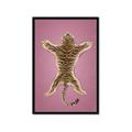 Picture of Tiger on Pink _GroupedProduct_Rectangle_Portrait_Framed_Matted_