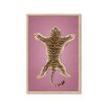 Picture of Tiger on Pink _GroupedProduct_Rectangle_Portrait_Framed_Matted_