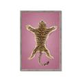 Picture of Tiger on Pink _GroupedProduct_Rectangle_Portrait_Framed_Matted_