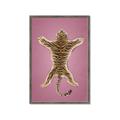 Picture of Tiger on Pink _GroupedProduct_Rectangle_Portrait_Framed_Matted_