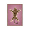 Picture of Tiger on Pink _GroupedProduct_Rectangle_Portrait_Framed_Matted_