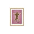Picture of Tiger on Pink _GroupedProduct_Rectangle_Portrait_Framed_Matted_