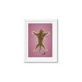 Picture of Tiger on Pink _GroupedProduct_Rectangle_Portrait_Framed_Matted_