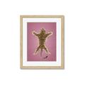 Picture of Tiger on Pink _GroupedProduct_Rectangle_Portrait_Framed_Matted_