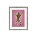 Picture of Tiger on Pink _GroupedProduct_Rectangle_Portrait_Framed_Matted_