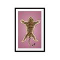 Picture of Tiger on Pink _GroupedProduct_Rectangle_Portrait_Framed_Matted_