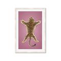 Picture of Tiger on Pink _GroupedProduct_Rectangle_Portrait_Framed_Matted_