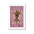 Picture of Tiger on Pink _GroupedProduct_Rectangle_Portrait_Framed_Matted_