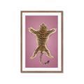 Picture of Tiger on Pink _GroupedProduct_Rectangle_Portrait_Framed_Matted_