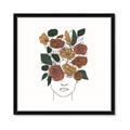Picture of Fashion Floral Girl  _GroupedProduct_Square_Framed_Matted_