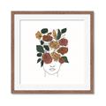 Picture of Fashion Floral Girl  _GroupedProduct_Square_Framed_Matted_
