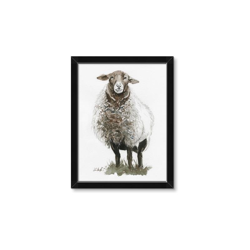 Picture of Watercolour Sheep  _GroupedProduct_Rectangle_Portrait_Framed_Matted_