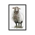Picture of Watercolour Sheep  _GroupedProduct_Rectangle_Portrait_Framed_Matted_