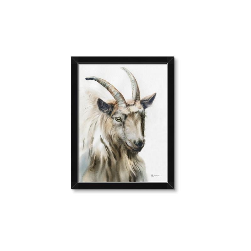 Picture of Watercolour Ram  _GroupedProduct_Rectangle_Portrait_Framed_Matted_
