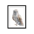 Picture of Watercolour Owl  _GroupedProduct_Rectangle_Portrait_Framed_Matted_